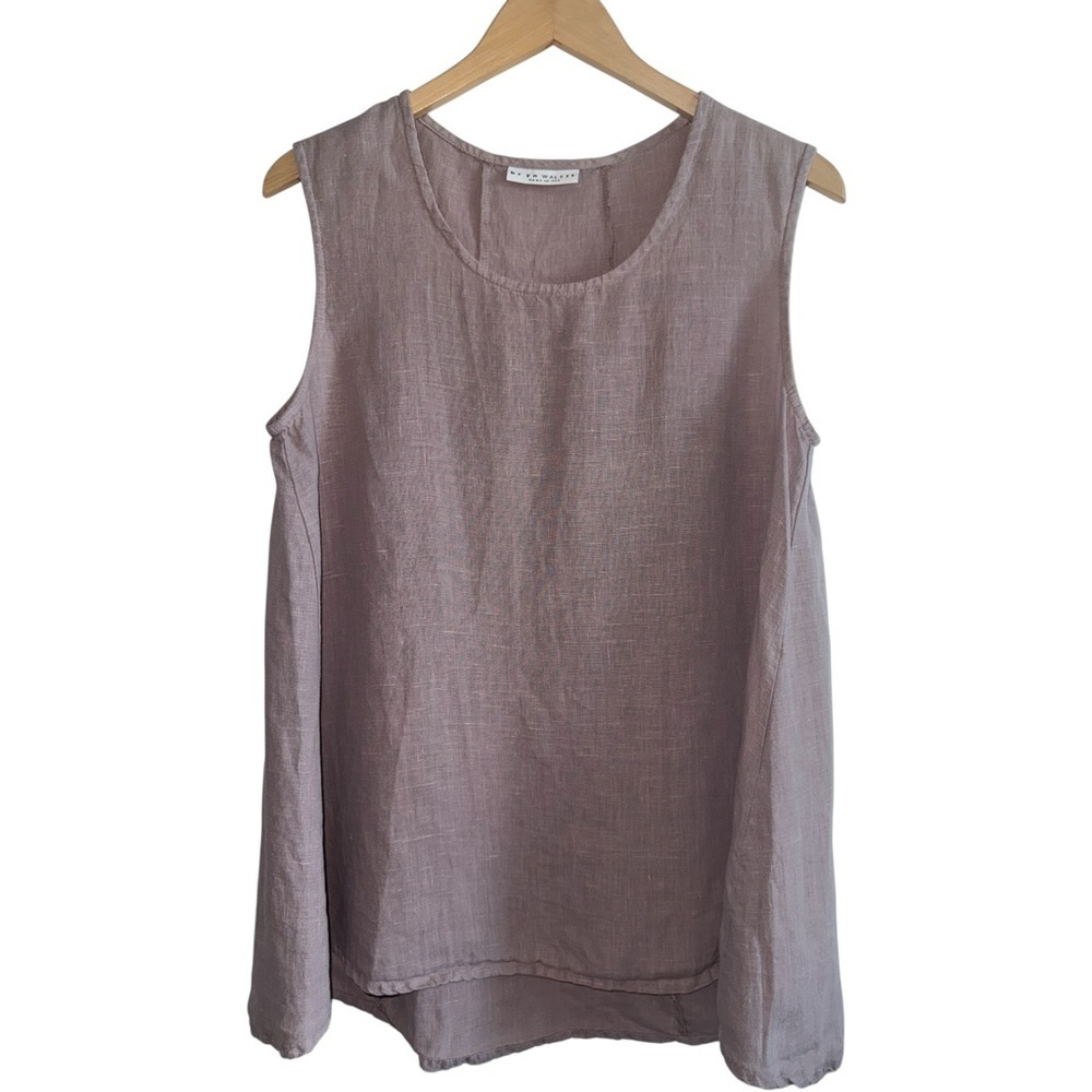 bryn Walker Sleeveless Linen Tunic in Dusty Mauve